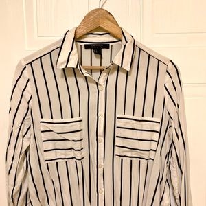 Striped Long-Sleeve Blouse